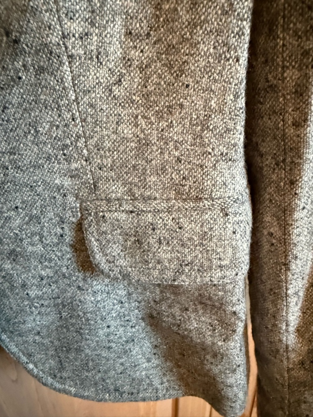 J. Crew Heather Gray Tweed wool/silk Blazer size 0 - Picture 2 of 8
